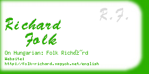 richard folk business card